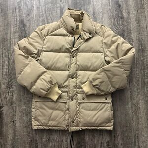 Vintage 80s Eddie Bauer Goose Down Kara Koram Style Puffer Jacket Tan